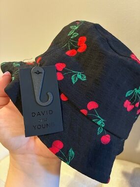 David and Young Black Cherry Pattern Bucket Hat